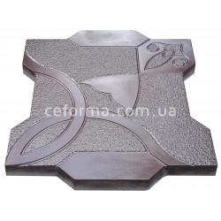 1.103 Паркет фигурный 408х408х40 Форма для тротуарной плитки из бетона.