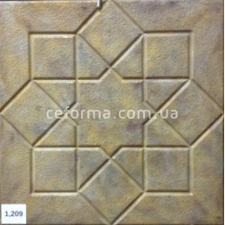 1.209 Арабика №1 300х300х35 Форма для тротуарной плитки из бетона.
